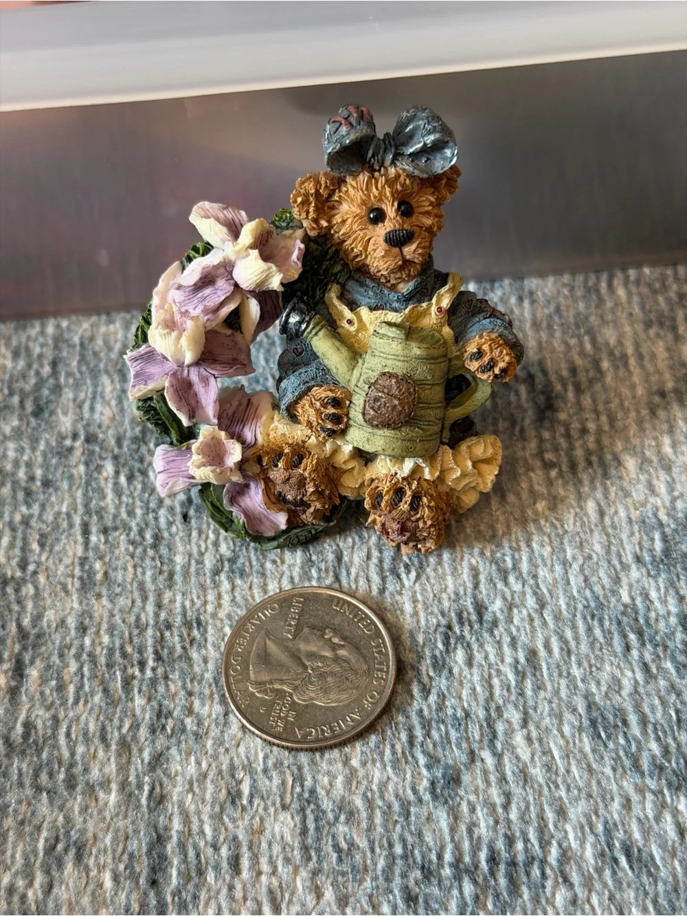 Boyd’s bear brooch- gardening bear with watering can